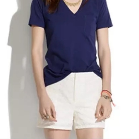 Madewell Pants - NWT Madewell Thompson Shorts in in Soft Embroidery Ivory Sz 8